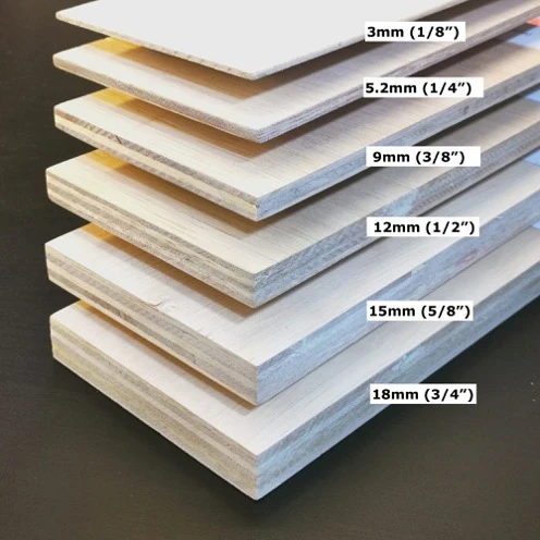 Plywood thickness 12mm 15mm 18mm with glue types MR WBP