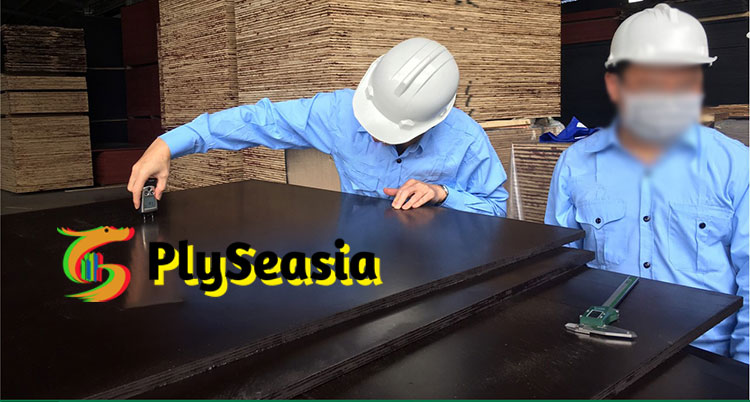 建筑工人使用海洋胶合板